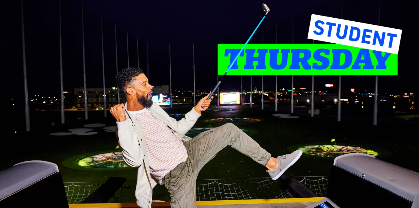 Student Thursday bei Topgolf Wien: 50 % auf die Bay für Schüler und Studenten